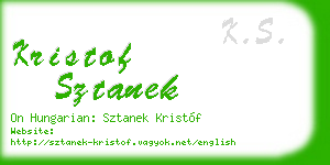 kristof sztanek business card